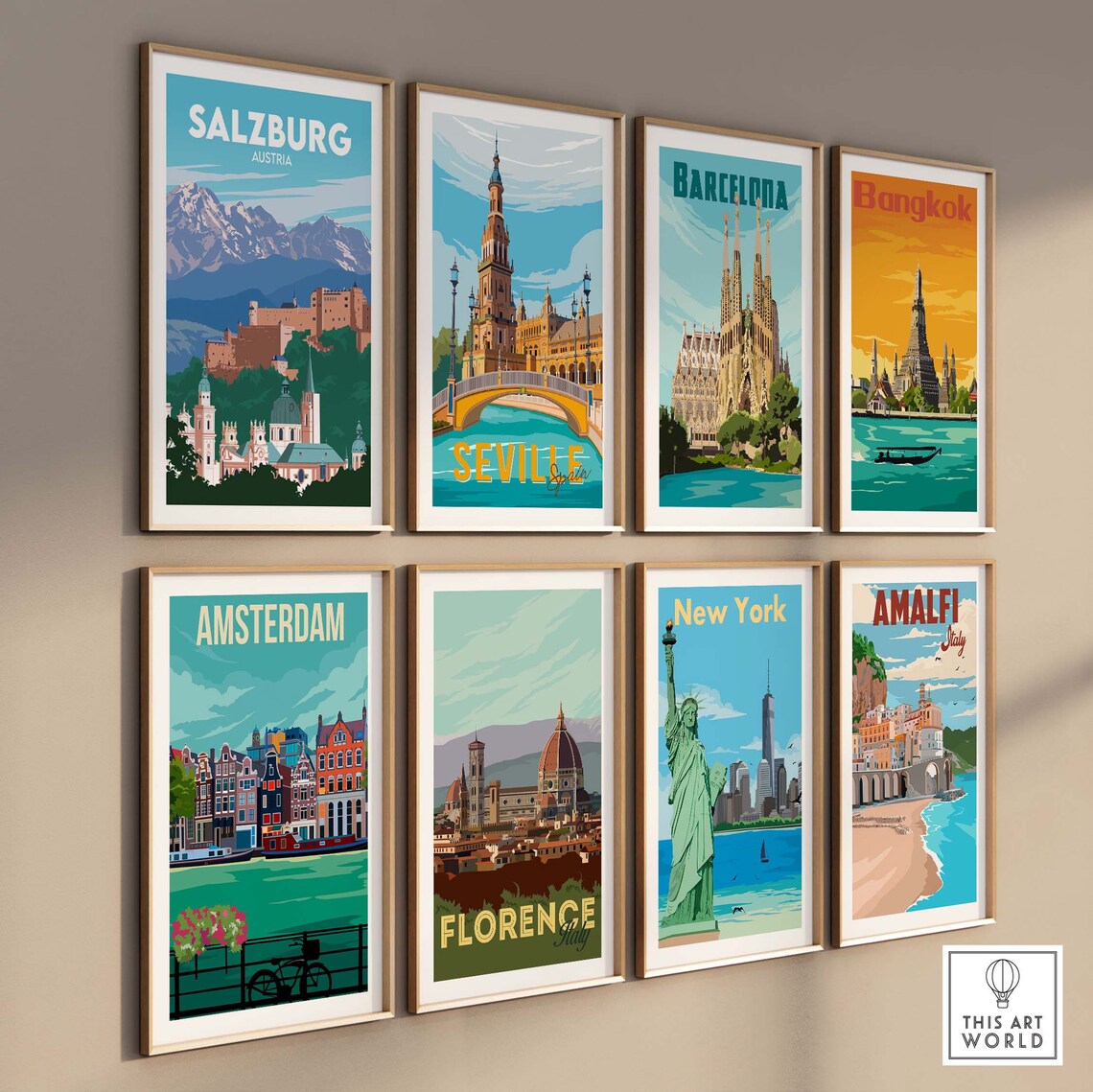 Salzburg Travel Poster, Austria Travel Poster Print - Image 3
