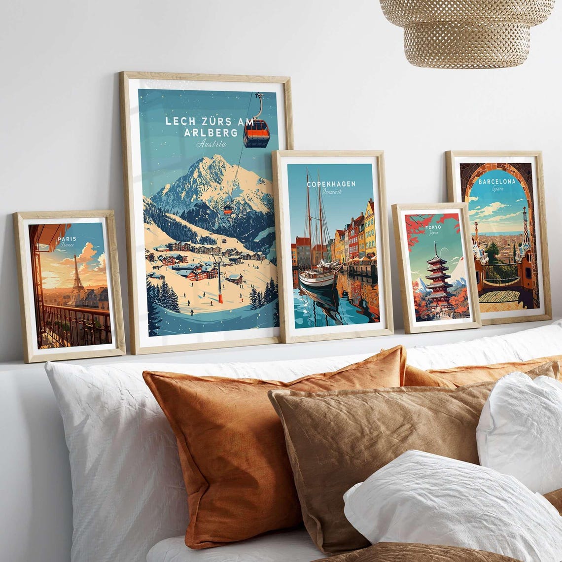 Lech Zrs Am Arlberg Ski Travel Poster - Image 3