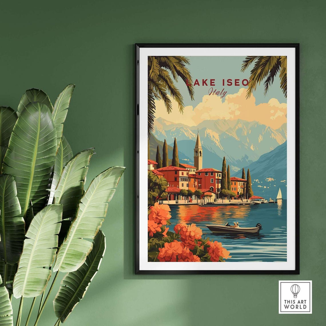 Lake Iseo Wall Art Lake Iseo Travel Print Wall Art Lake Iseo Wall Hanging Home Decor Lake Iseo Gift Art Lovers Italy Wall Art Print - Image 2