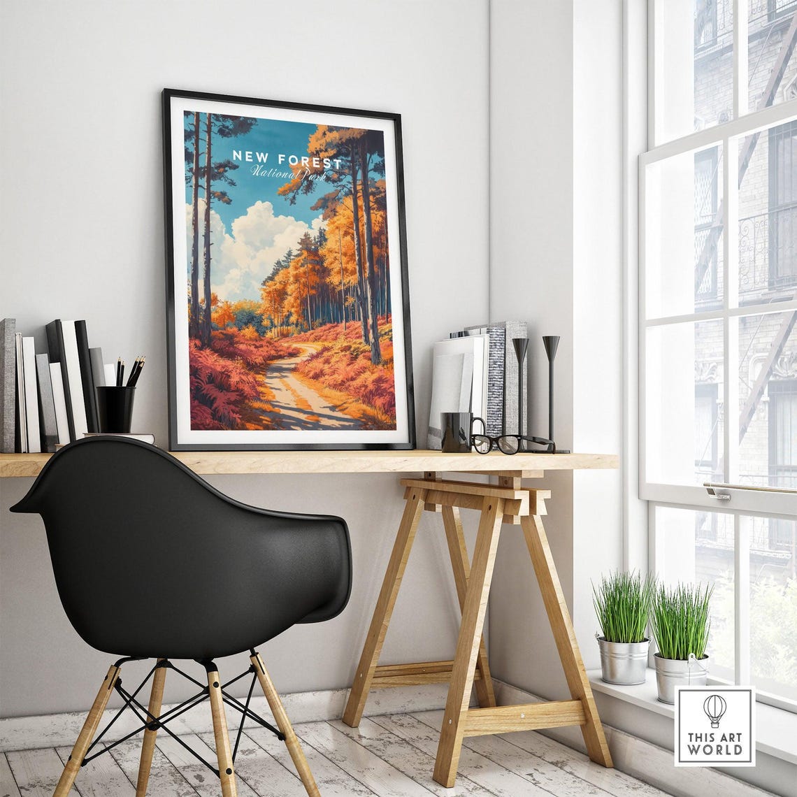 New Forest Travel Poster, England Landscape - Image 4