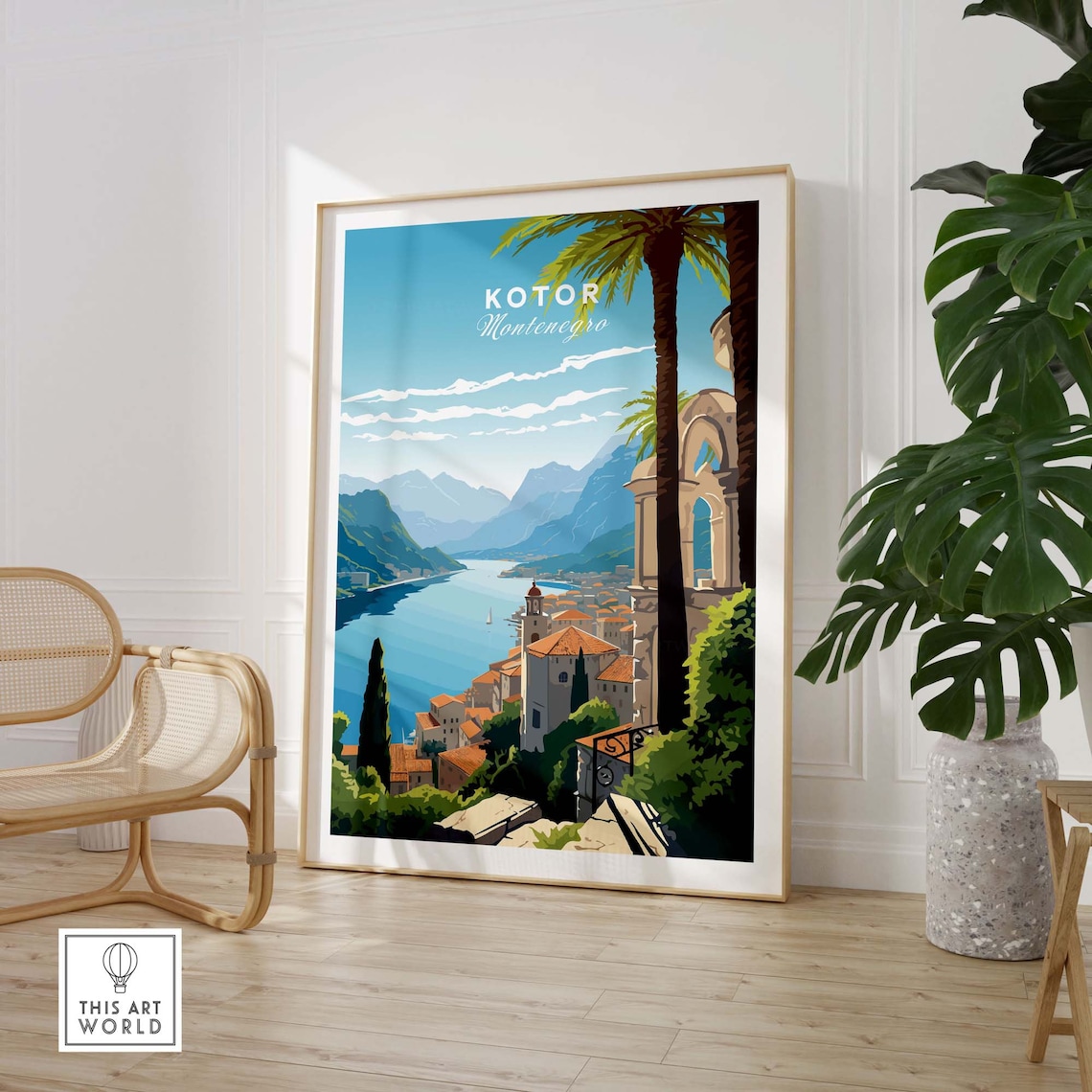 Kotor Montenegro Travel Poster, Birthday Gift - Image 3