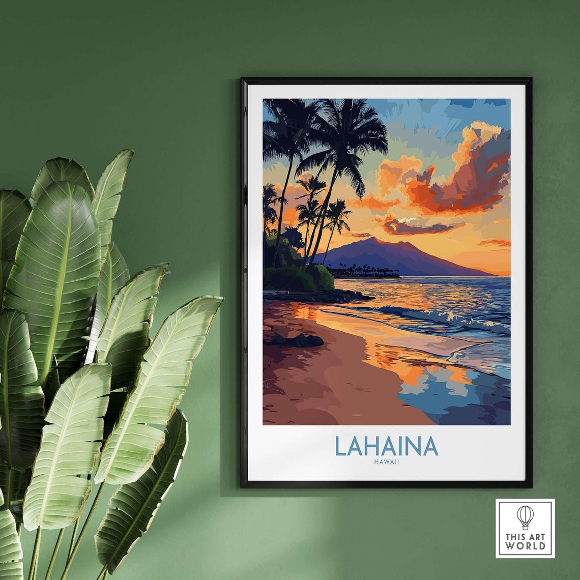 Lahaina Maui Hawaii Beach Poster, Tropical Decor - Image 2