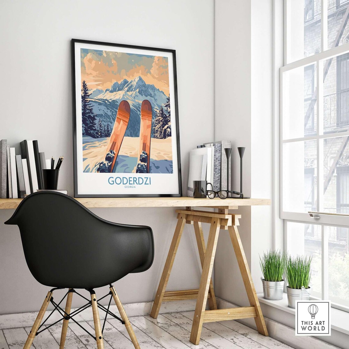Goderdzi Ski Resort Travel Poster, Georgia - Image 4