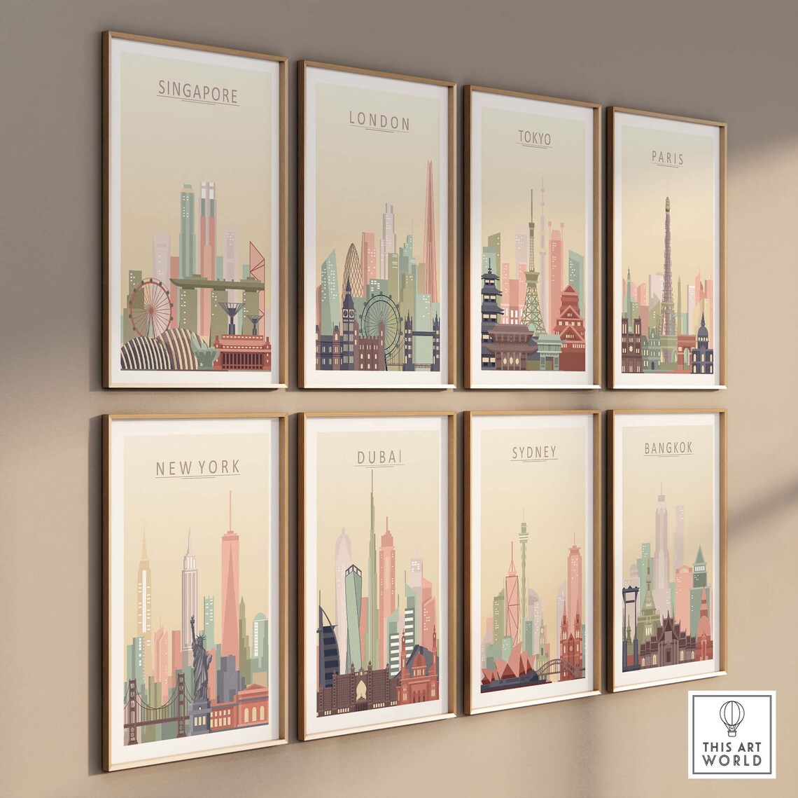 Tokyo Skyline Poster, Japanese Cityscape Art Print - Image 3