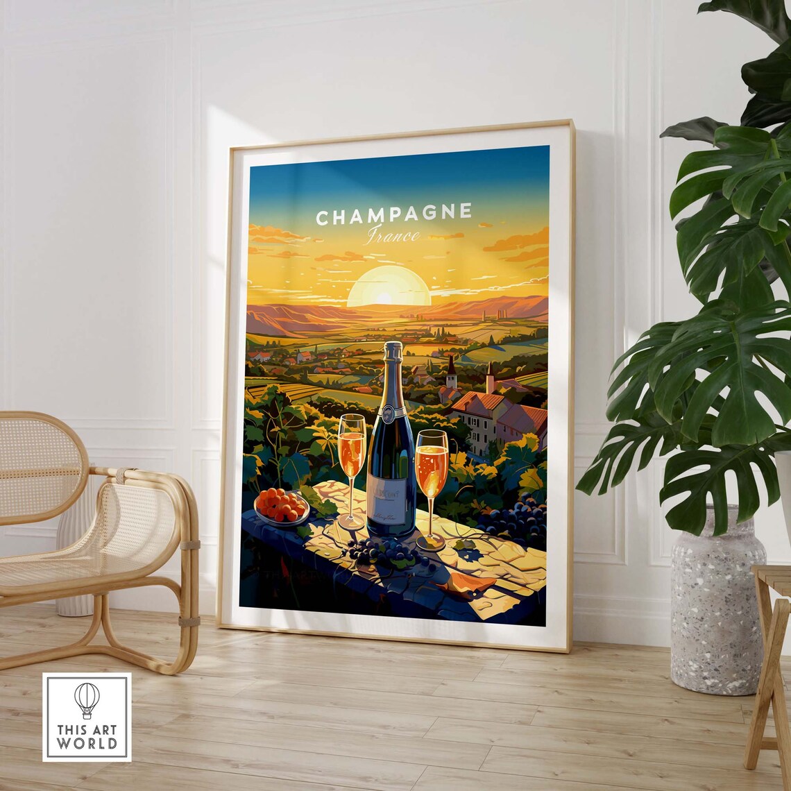 Champagne France Travel Poster, Food & Drink Wall Art - Image 3
