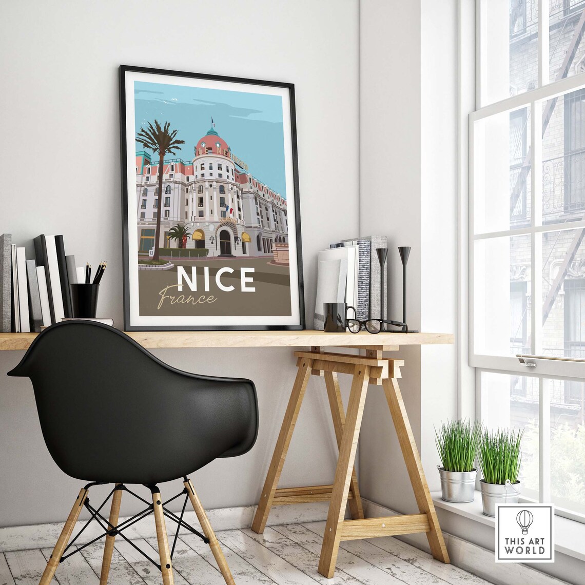 Nice France Vintage Travel Poster, Côte D'Azur - Image 4
