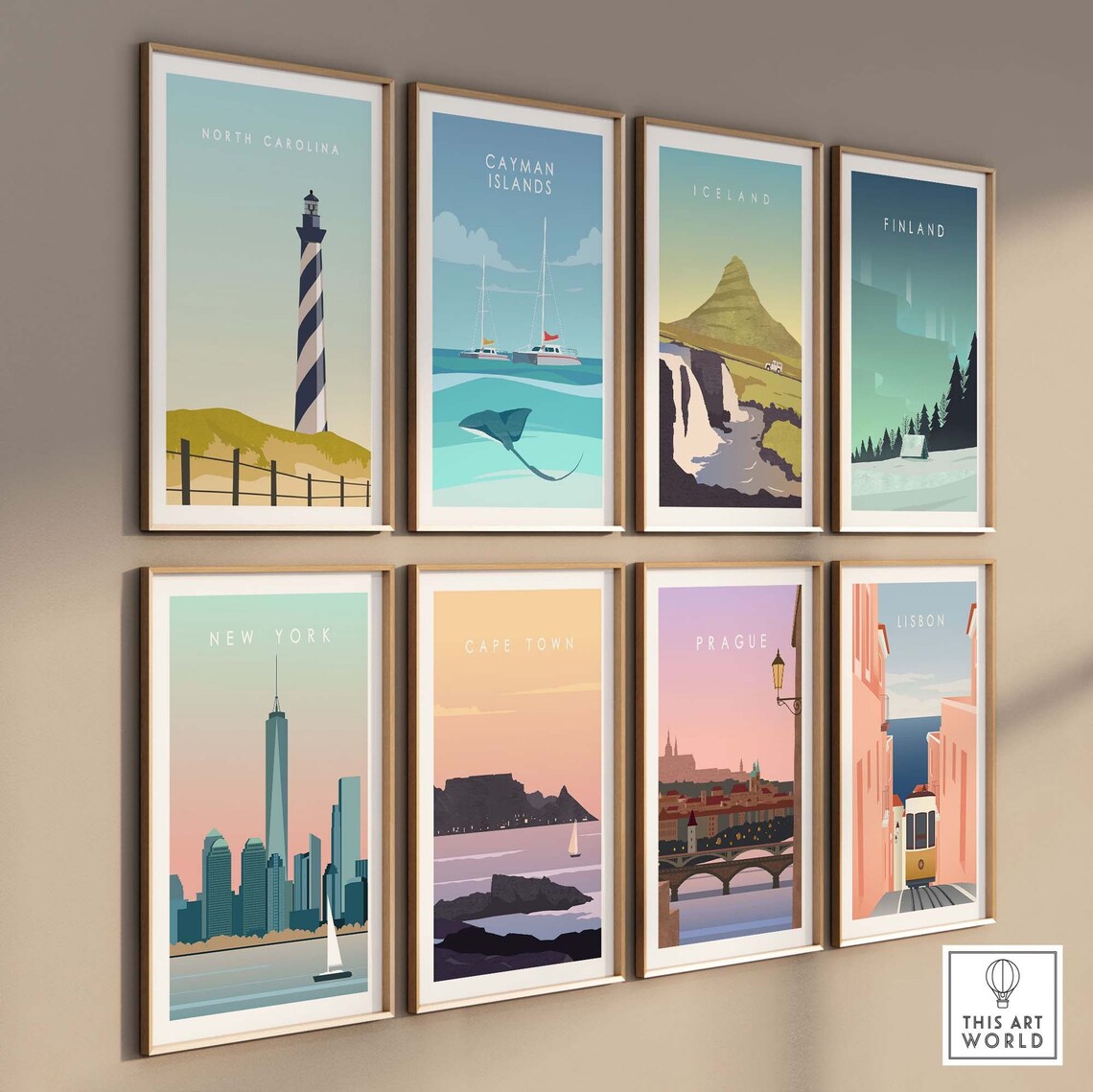 North Carolina Travel Poster, USA Travel Print - Image 3