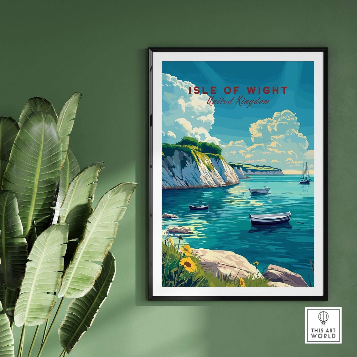 Isle Of Wight Travel Poster, Wall Decor Illustration - Image 2