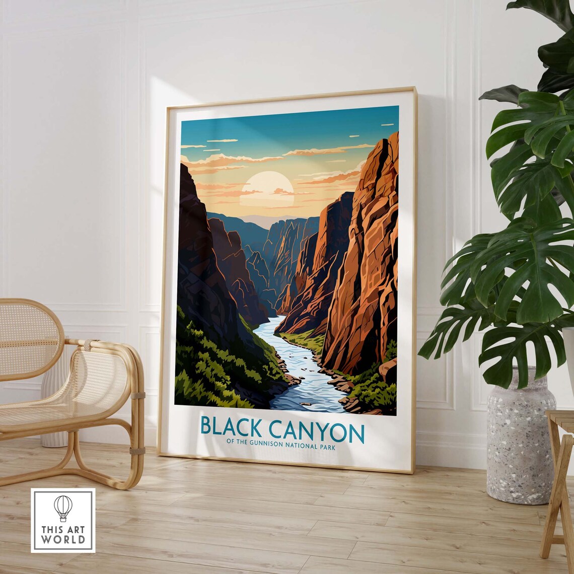 Black Canyon Of The Gunnison National Park River Gorge Poster - Image 3