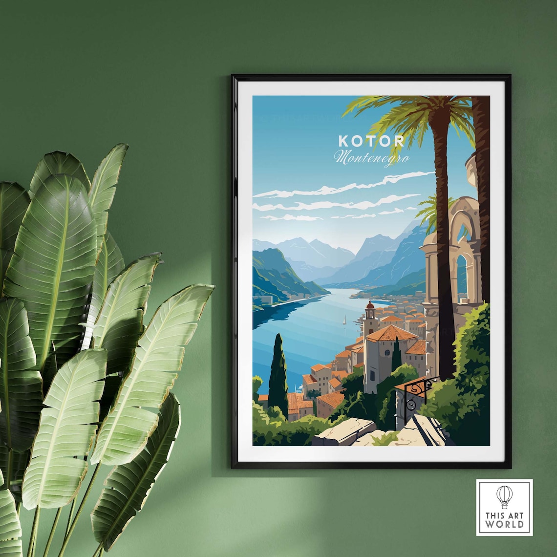 Kotor Montenegro Travel Poster, Birthday Gift - Image 2