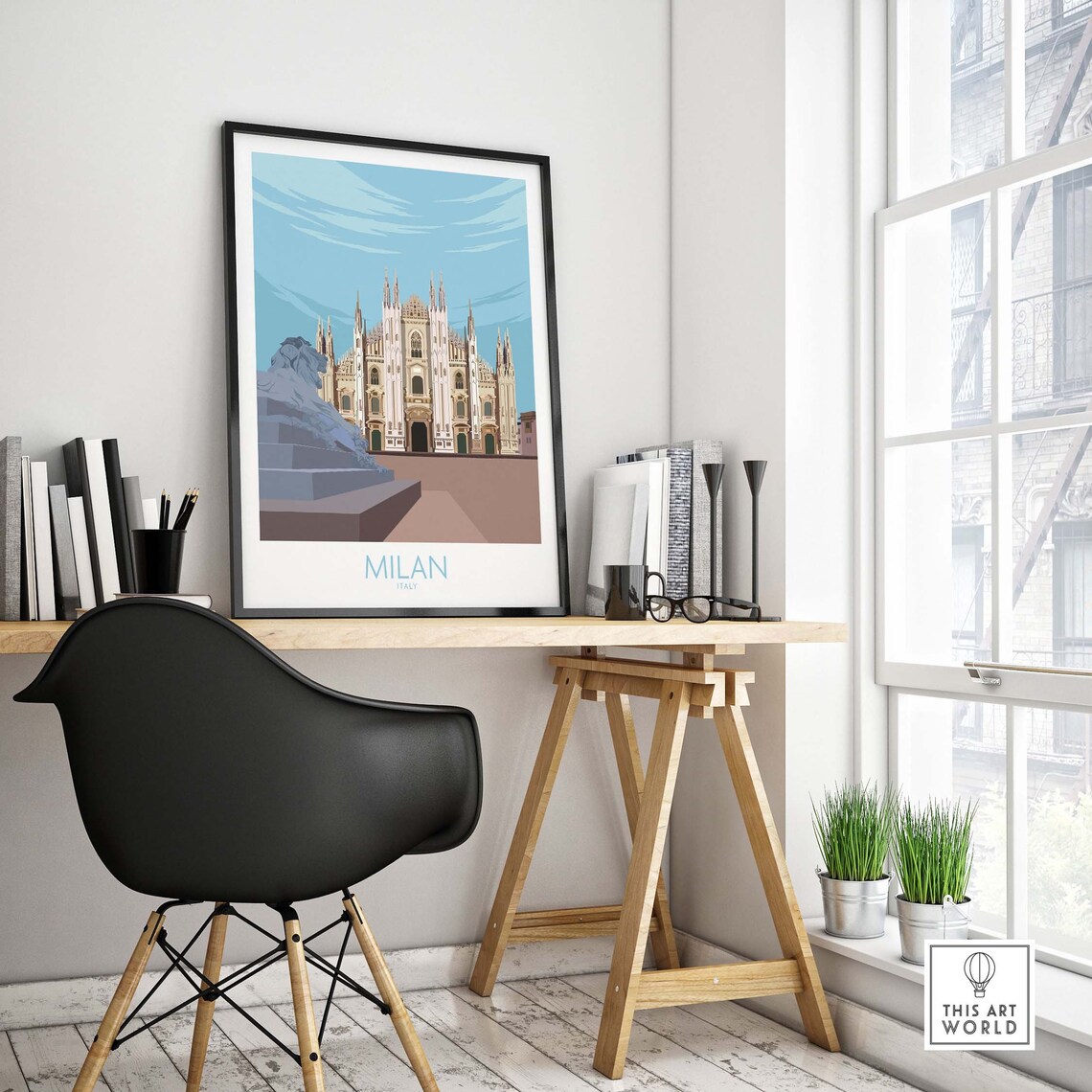 Milan Italy Travel Poster, Italian Home Decor - Image 4
