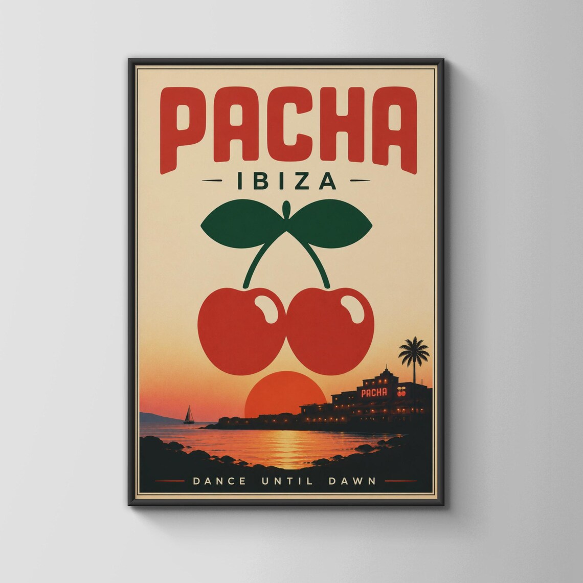 Pacha Ibiza Poster, Retro Club Wall Art