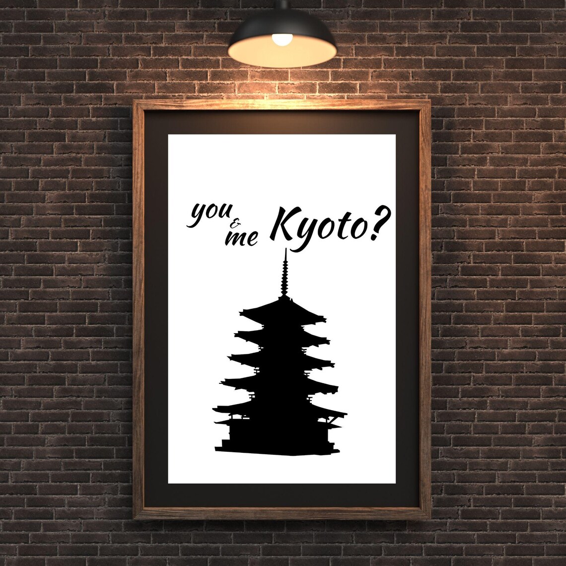 You And Me Kyoto Romantic Minimalist Art Print - Image 2