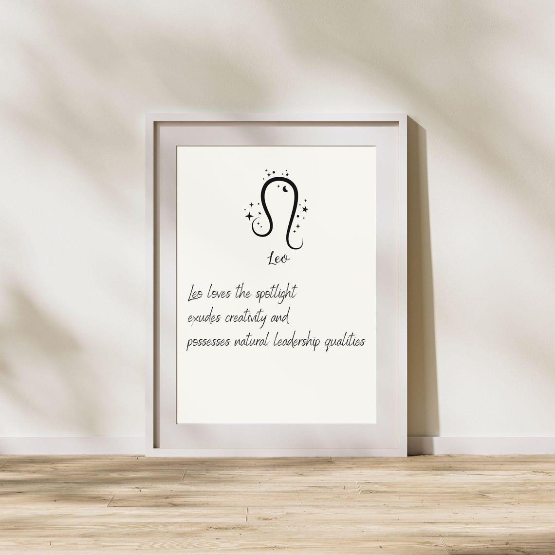 Leo Zodiac Sign Minimalist Art Print - Image 4