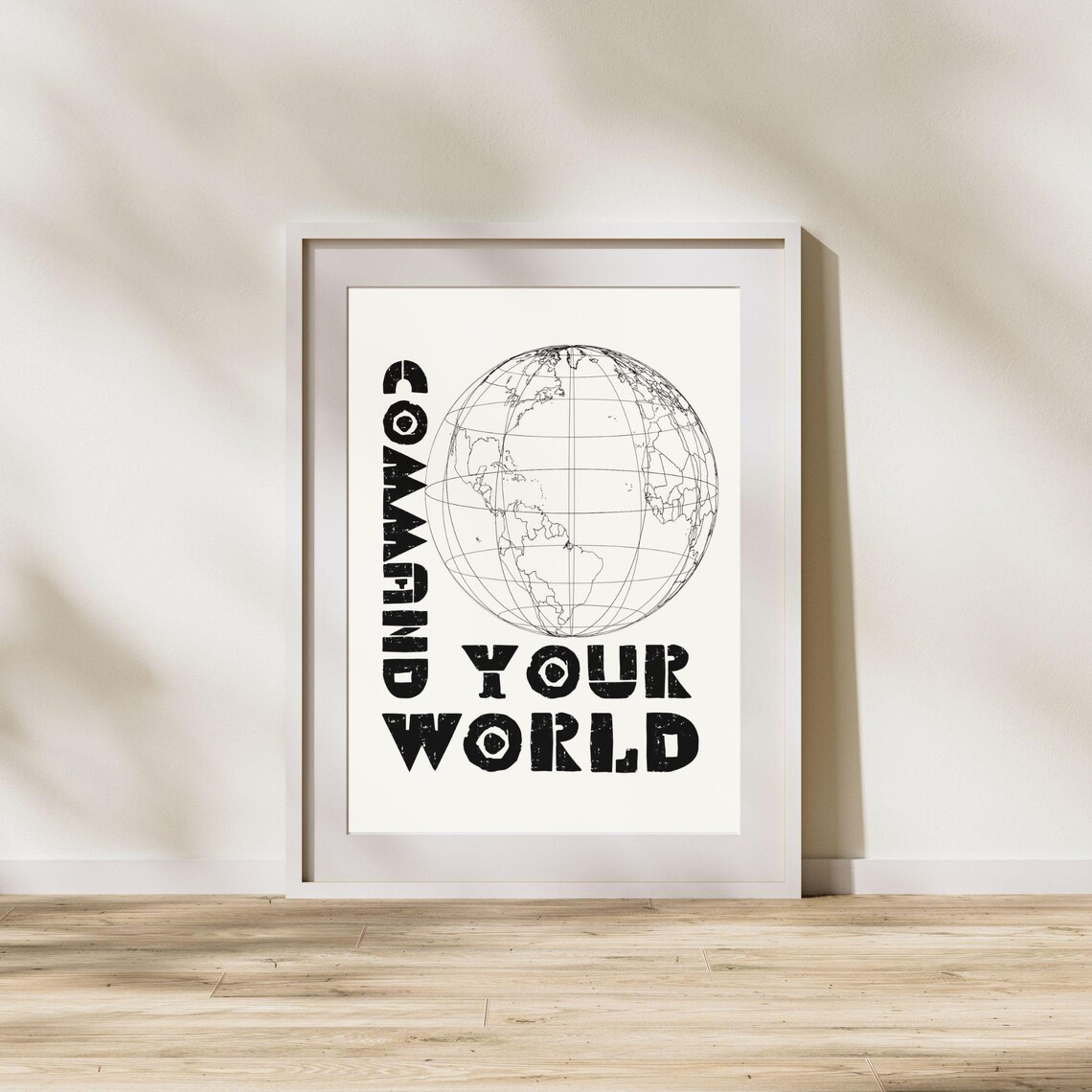 Command Your World Motivational Minimalist Art Print - Image 4