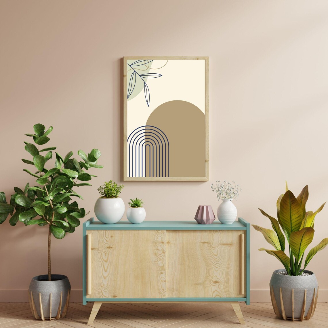 Boho Style Abstract Art, Minimalist Boho Decor