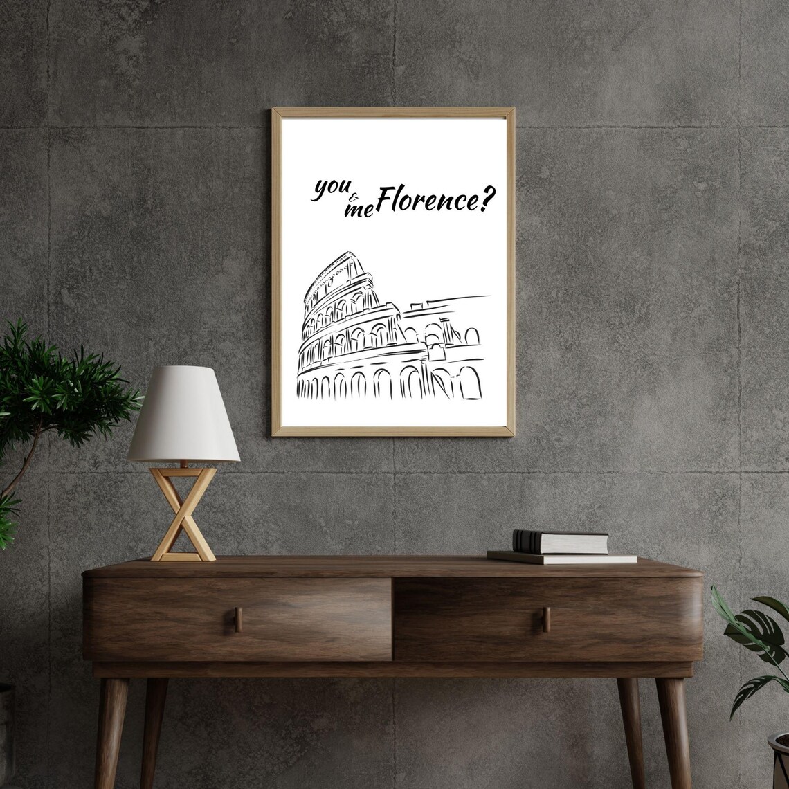 You And Me Florence Romantic Minimalist Art Print - Image 6