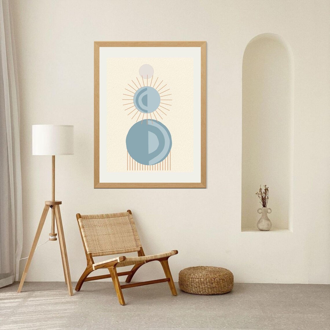 Abstract Boho Art Print, Organic Shapes - Image 6