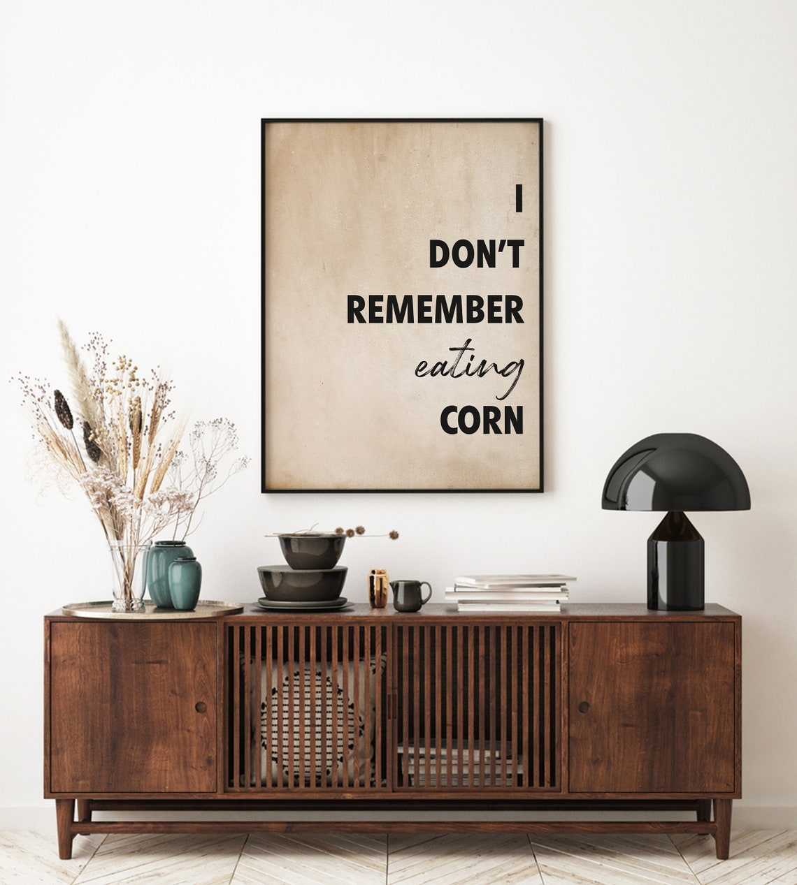 I Dont Remember Eating Corn Funny Bathroom Quote Vintage Humor Poster - Image 2