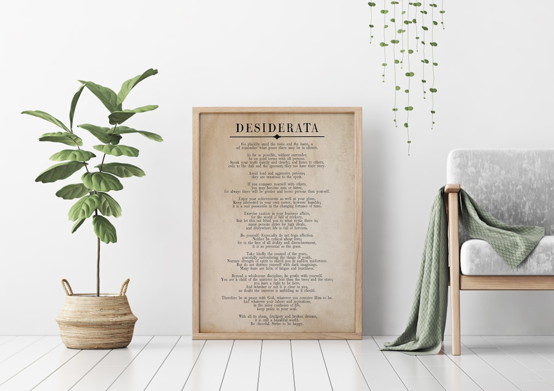 Desiderata Book Page Art Print, Max Ehrmann Poem - Image 2