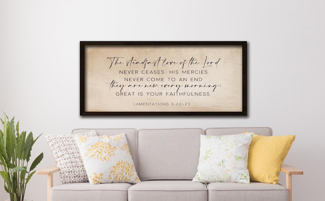 Steadfast Love Scripture Wall Art, Old Paper Style - Image 2