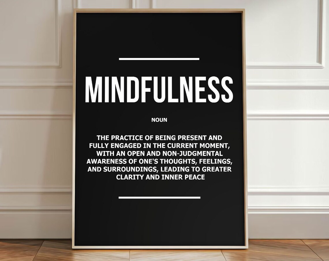 Inner Peace Journey Quote, Mindfulness Art Print