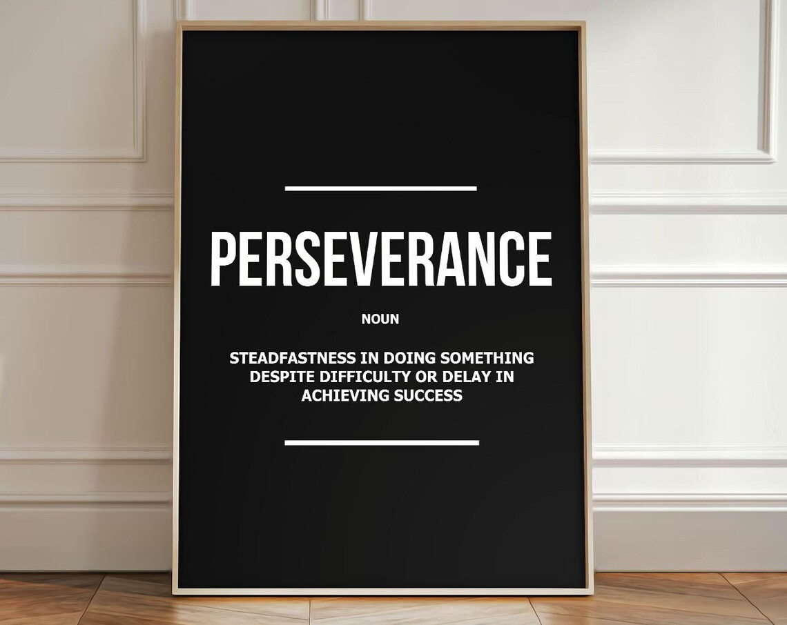 Resilience Definition Office Decor Poster Print