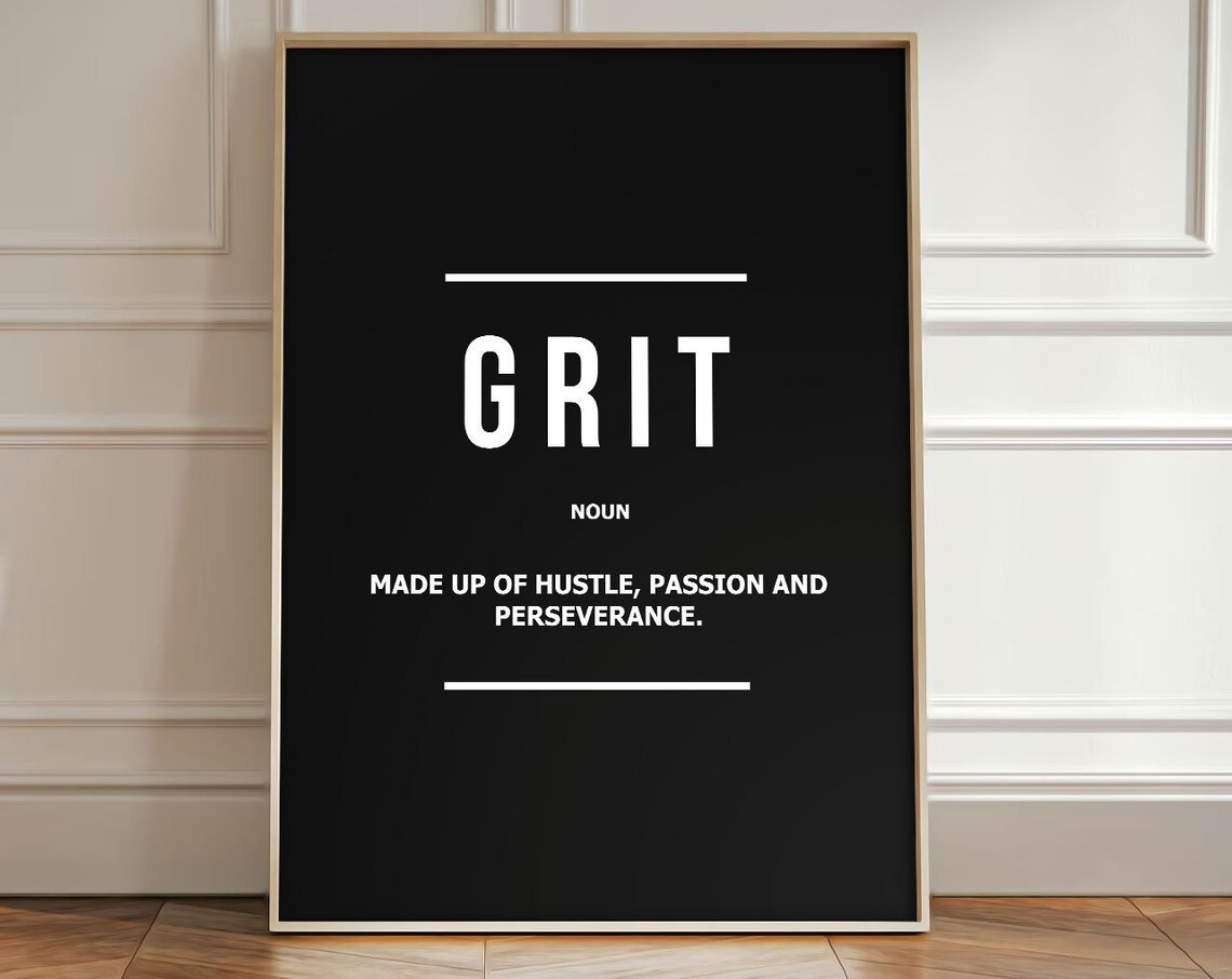 Resilience Unleashed Grit Motivational Art Print