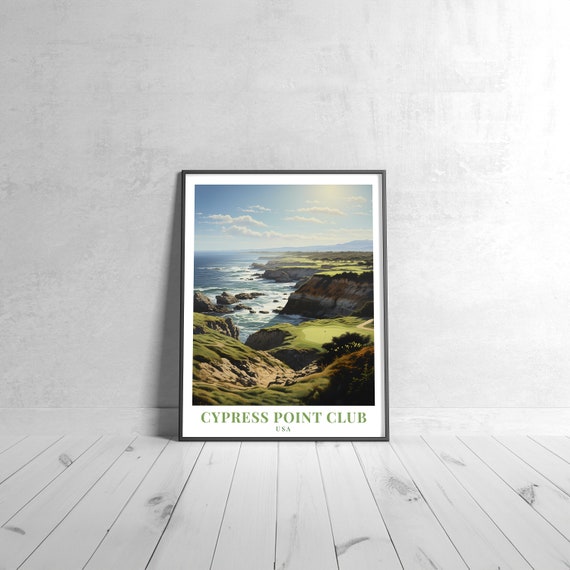 Cypress Point Club Vintage Travel Poster Retro Usa Art Print Colorful Home Decor Wall Unique Gift