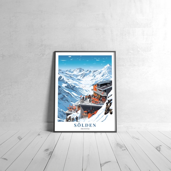 Slden Vintage Travel Poster Retro Austria Art Print Colorful Home Decor Wall Unique Gift