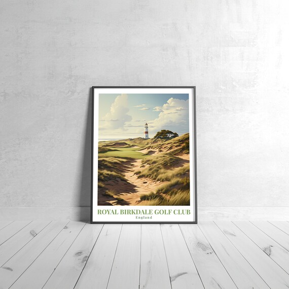 Royal Birkdale Golf Club England Links Course Retro Travel Poster