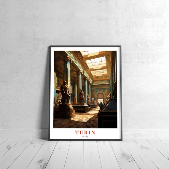Turin Vintage Travel Poster Retro Italy Art Print Colorful Home Decor Wall Unique Gift