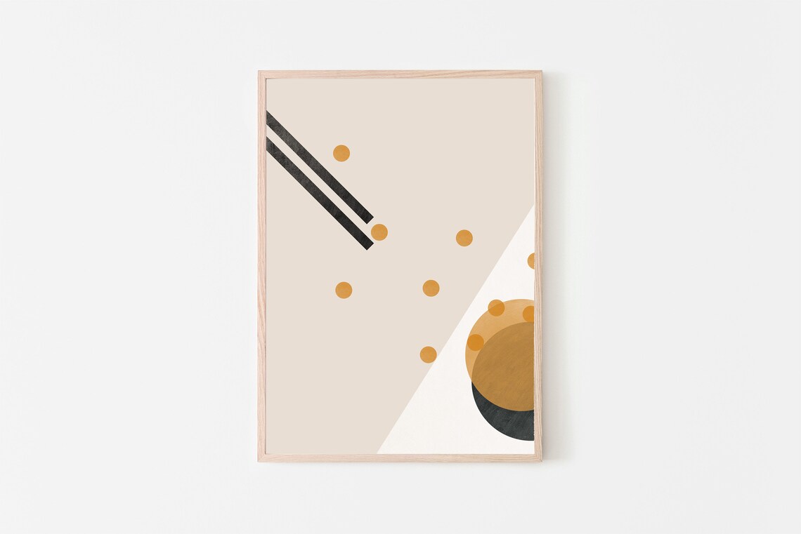 Roe Nigiri Sushi Art Print, Modern Japanese Food