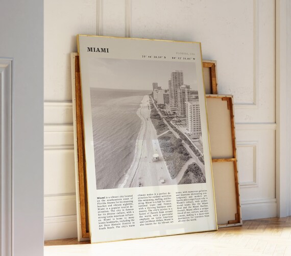 Miami Beach Vintage Florida Travel Poster
