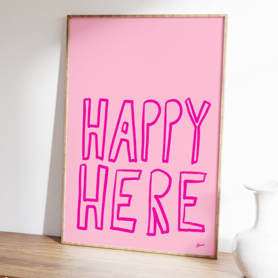 Danish Pastel Decor Bar Cart Print Accessories Apartment Teen Girl Room Cute Dorm Light Pink Wall Art