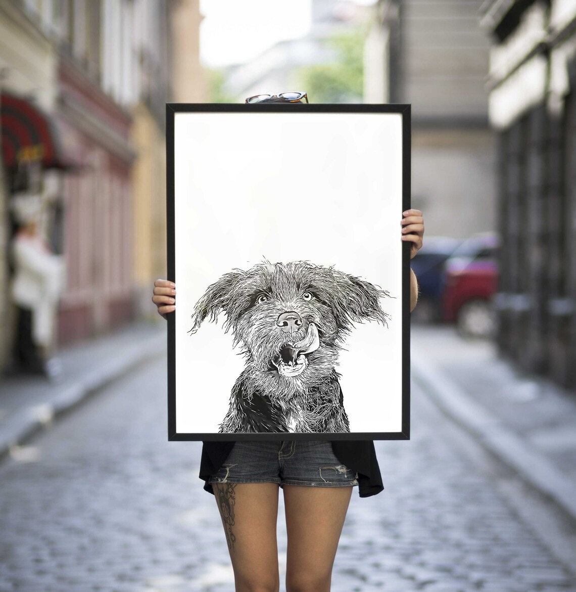 Custom Pet Portrait Dog and Cat Memorial Art Print - Image 2