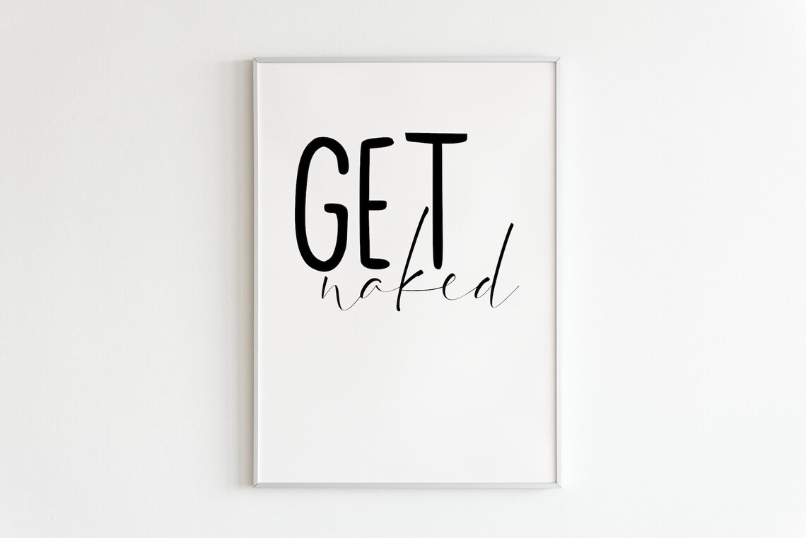 Get Naked Poster, Abstract Modern Wall Print