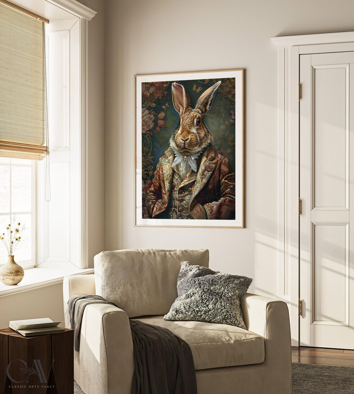 Rabbit Royal Renaissance Portrait Vintage Poster - Image 3