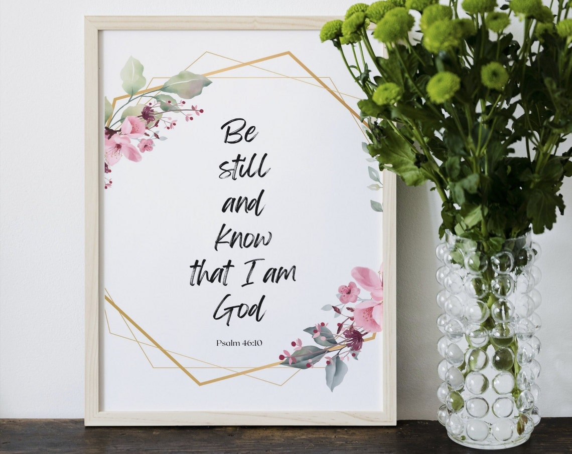 Psalm 4610 Christian Scripture Wall Art - Image 3