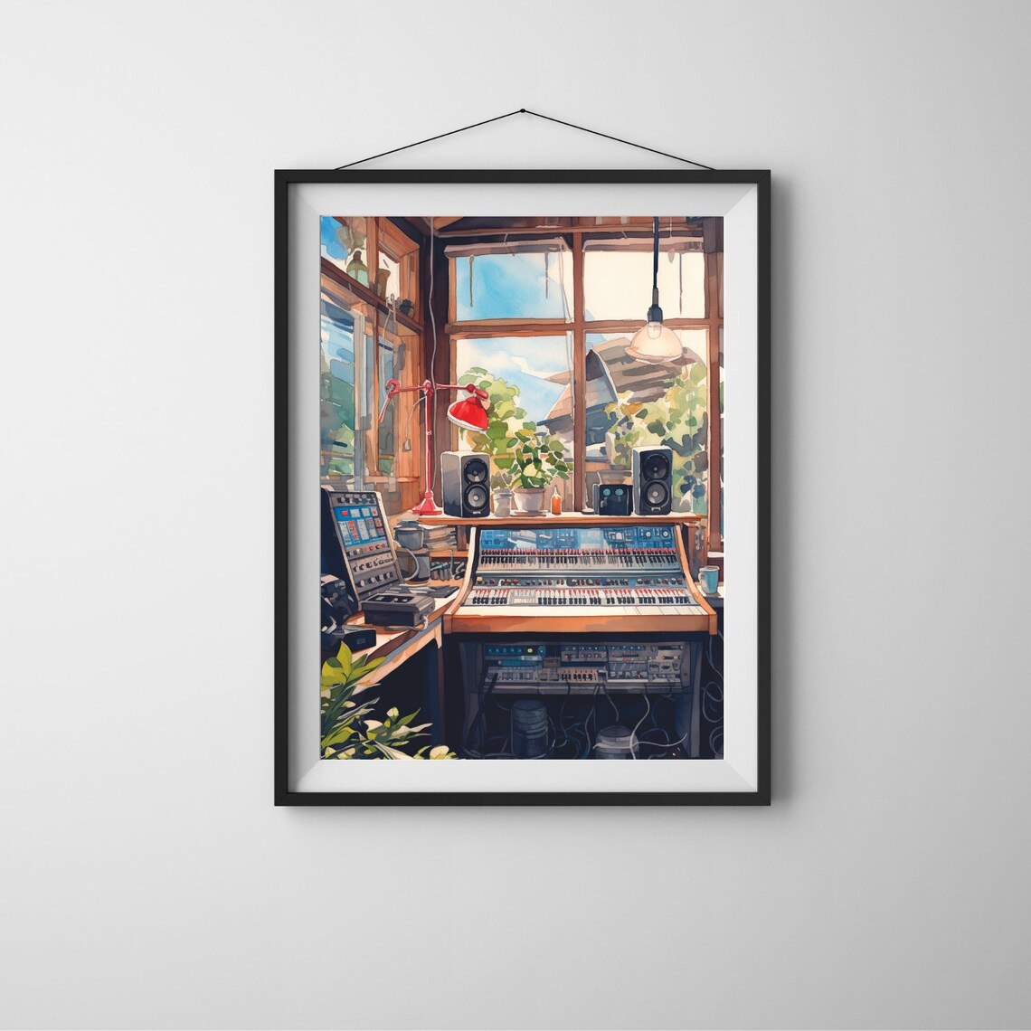 Music DJ Console Modern Wall Art, Gift for Him
