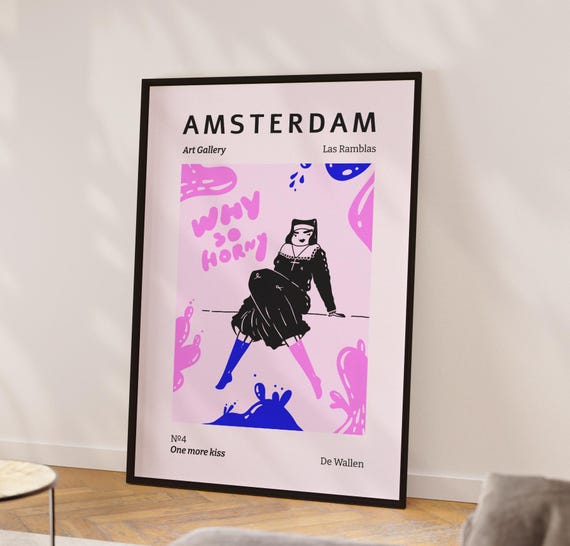 Pastel Goth Print Nun Amsterdam Hot Girls Tattoo Wall Art Y2k Poster Satanic Feminist Indie Wallart