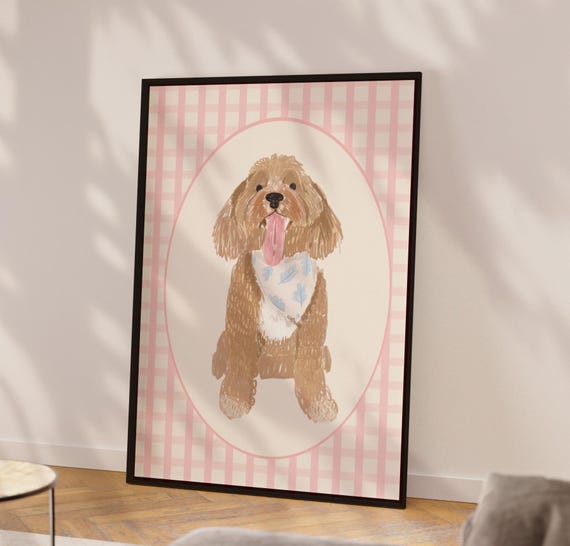 Custom Pet Portrait Watercolor Nursery Art Print