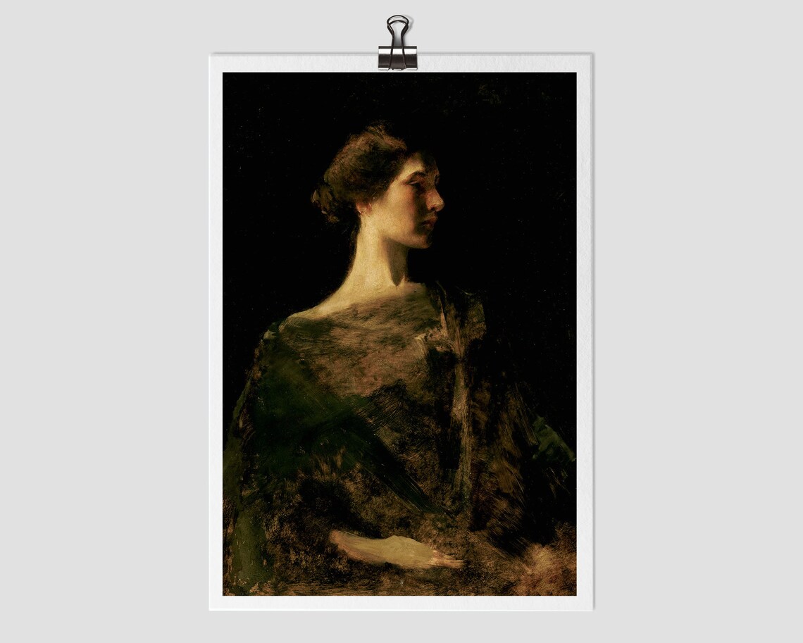Vintage Portrait Of Annette, Antique Wall Art Print