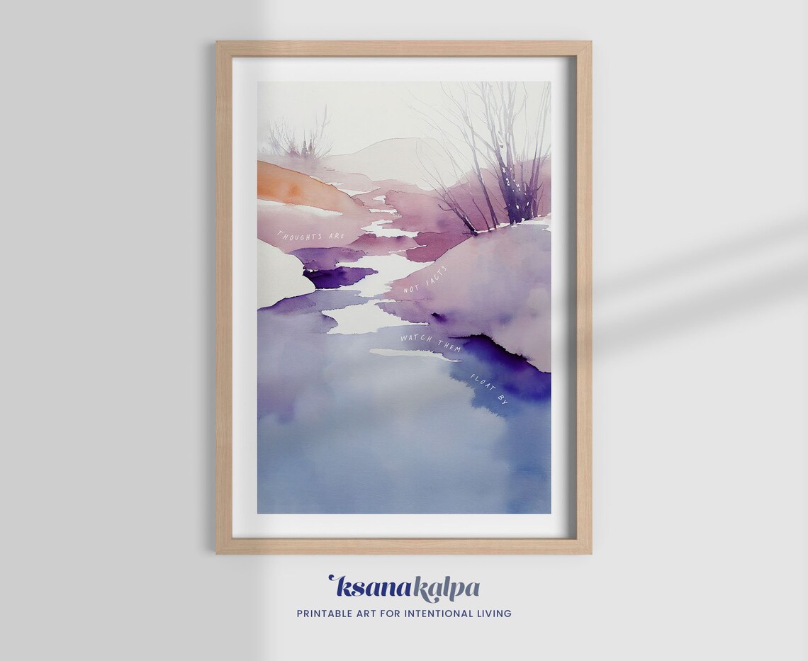 Watch Thoughts Float By Therapy Office Art Print