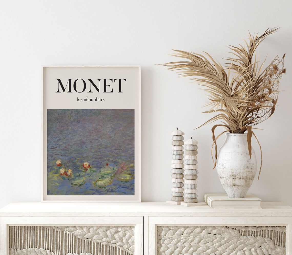 Monet Les Nenuphars Water Lilies Impressionist Exhibition Art Poster - Image 2