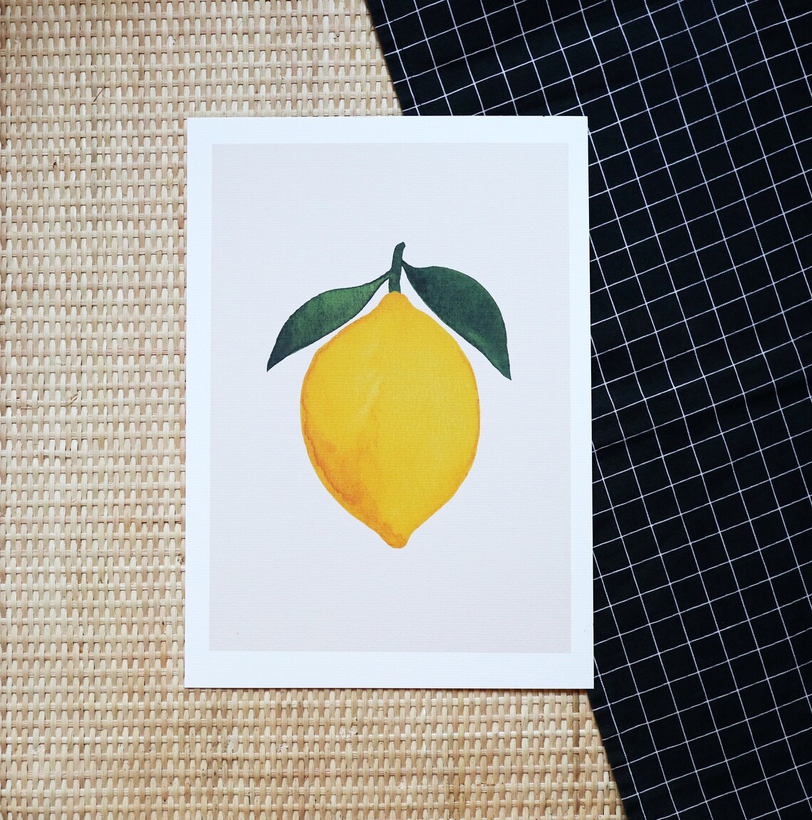 Citron Watercolor Children's Map Poster Art Print