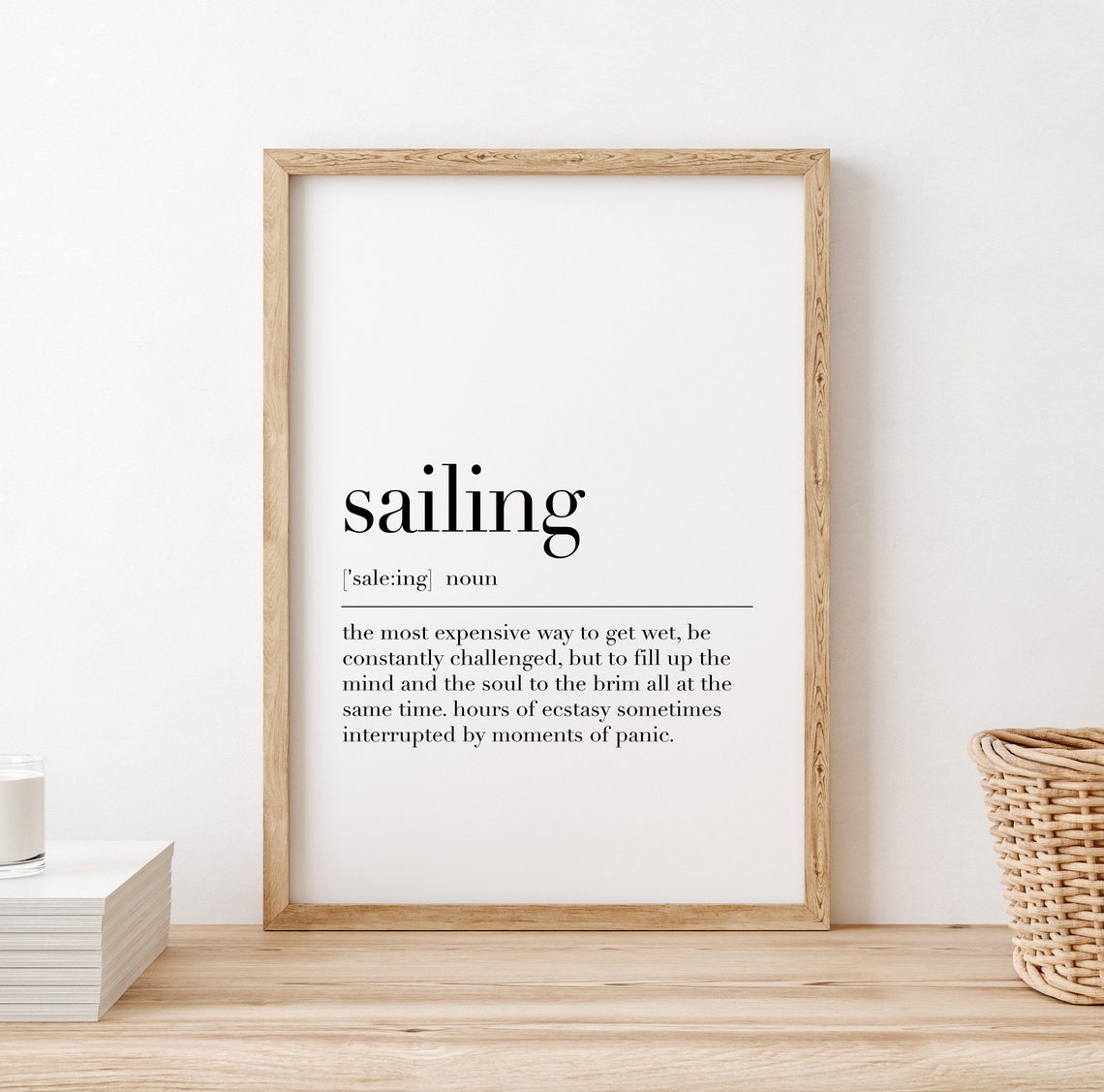 Sailing Funny Dictionary Definition Sailor Nautical Boat Poster - Image 2