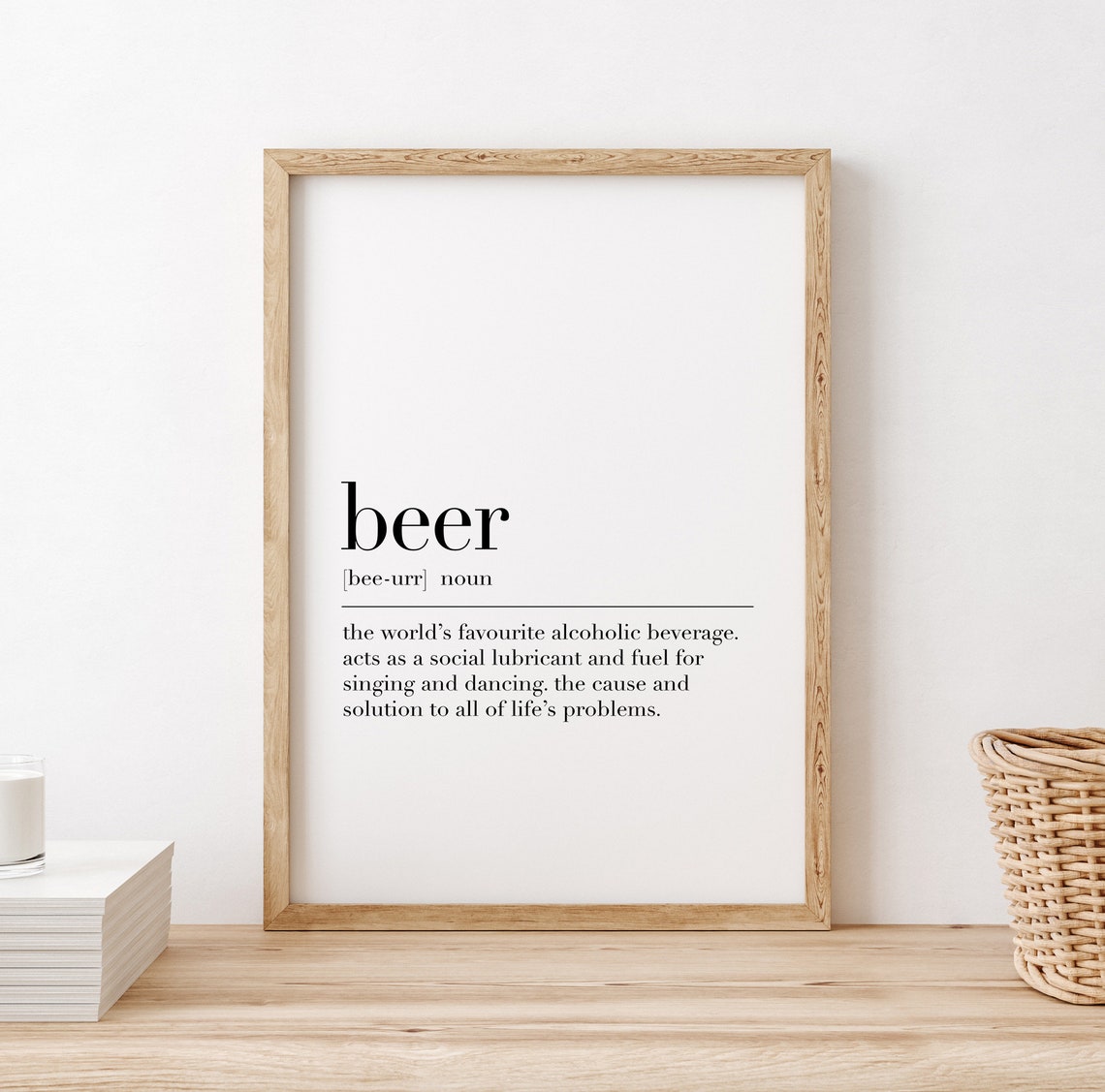 Beer Beer Definition Print Beer Quote Poster Beer Wall Art Beer Sing Kitchen Decor Kitchen Gifts Print - Image 2