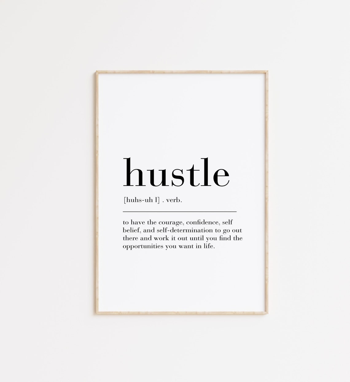 Hustle Definition Poster Hustle Print Hustle Poster Hustle Sign Motivational Print Hard Work Poster Hard Work Print