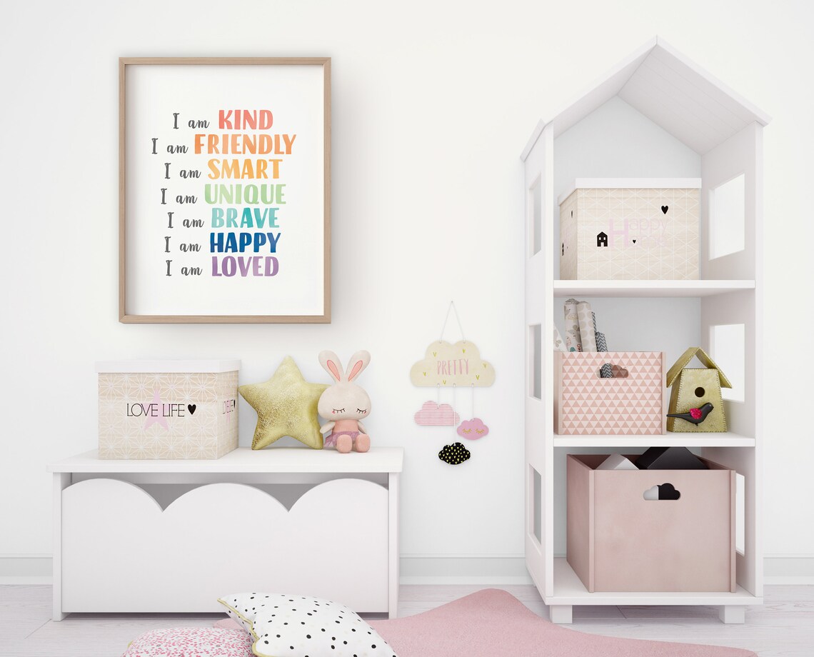 Kids Positive Affirmations Poster, Playroom Wall Art - Image 4
